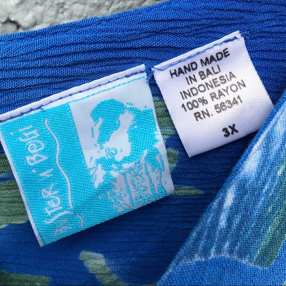 Buster N’ Begi Maxi Dress Blue Size 3X - Picture 3 of 5